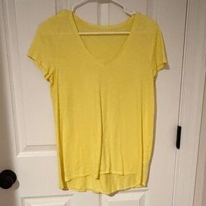 Lilly Pulitzer Bright Yellow V-Neck Tee